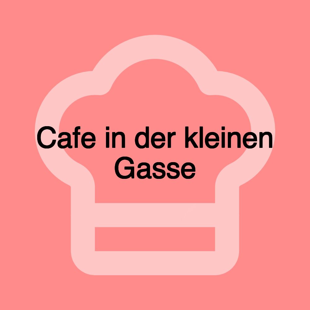 Cafe in der kleinen Gasse